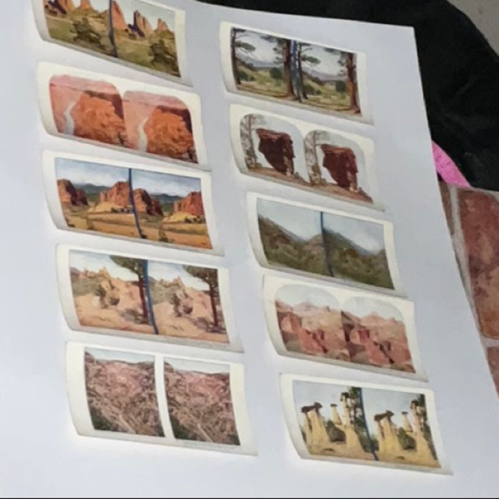 Lot of 10 Stereoview Cards C. 1925 A.C. Co Garden of the Gods and Grand Canyon